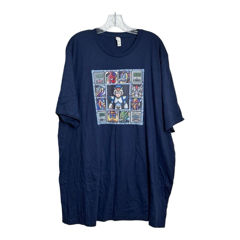 Capcom Mega‎ Man Characters Retro 1990s Gamer  T Shirt Tee Mens Size 3XL NWOT